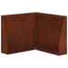Keerwand 50 x 50 x 40 cm weervast staal Roestkleurig