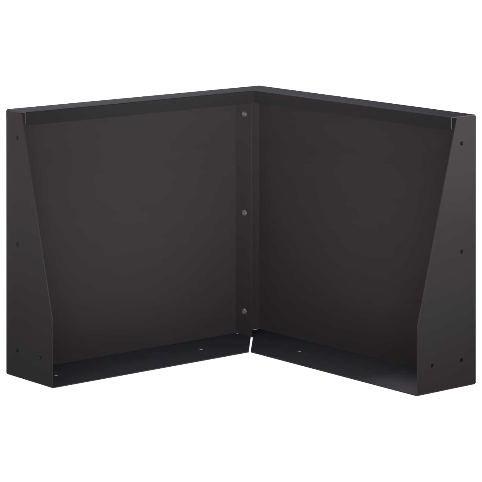 Keerwand 50 x 50 x 50 cm Staal Zwart