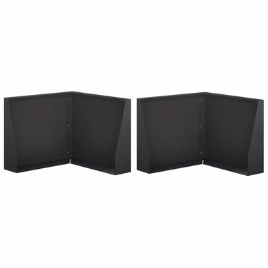 Keerwand 2 st 50 x 50 x 50 cm Staal Zwart