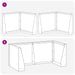 Keerwand 2 st 50 x 50 x 50 cm Staal Zwart