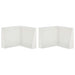 Keerwand 2 st 50 x 50 x 50 cm Staal Wit