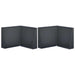Keerwand 2 st 50 x 50 x 50 cm Staal Antraciet