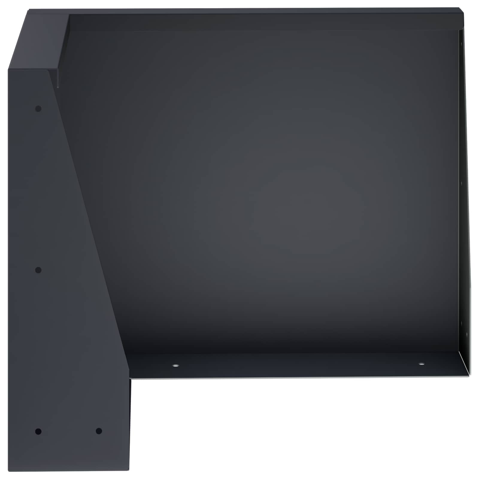 Keerwand 2 st 50 x 50 x 50 cm Staal Antraciet