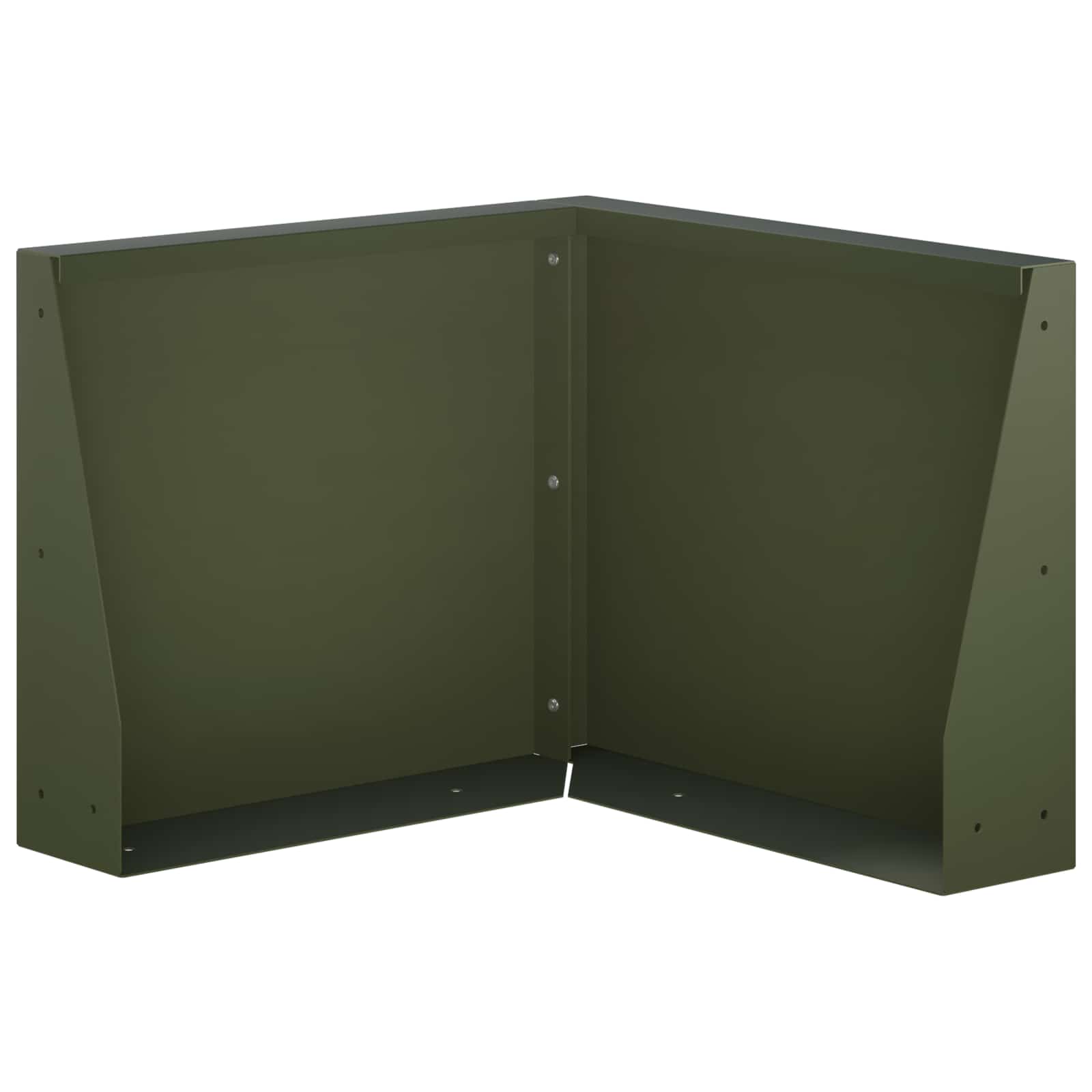 Keerwand 50 x 50 x 50 cm Staal Olijfgroen