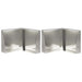 Keerwand 2 st 50 x 50 x 50 cm Roestvrij staal zilver