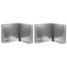 Keerwand 2 st 50 x 50 x 50 cm Gegalvaniseerd staal zilver