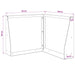 Keerwand 2 st 50 x 50 x 50 cm Gegalvaniseerd staal zilver