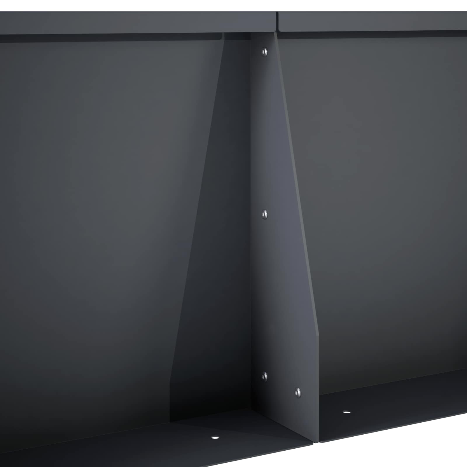 Keerwand 2 st 40 x 12 x 30 cm Staal Antraciet