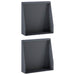 Keerwand 2 st 40 x 12 x 30 cm Staal Antraciet