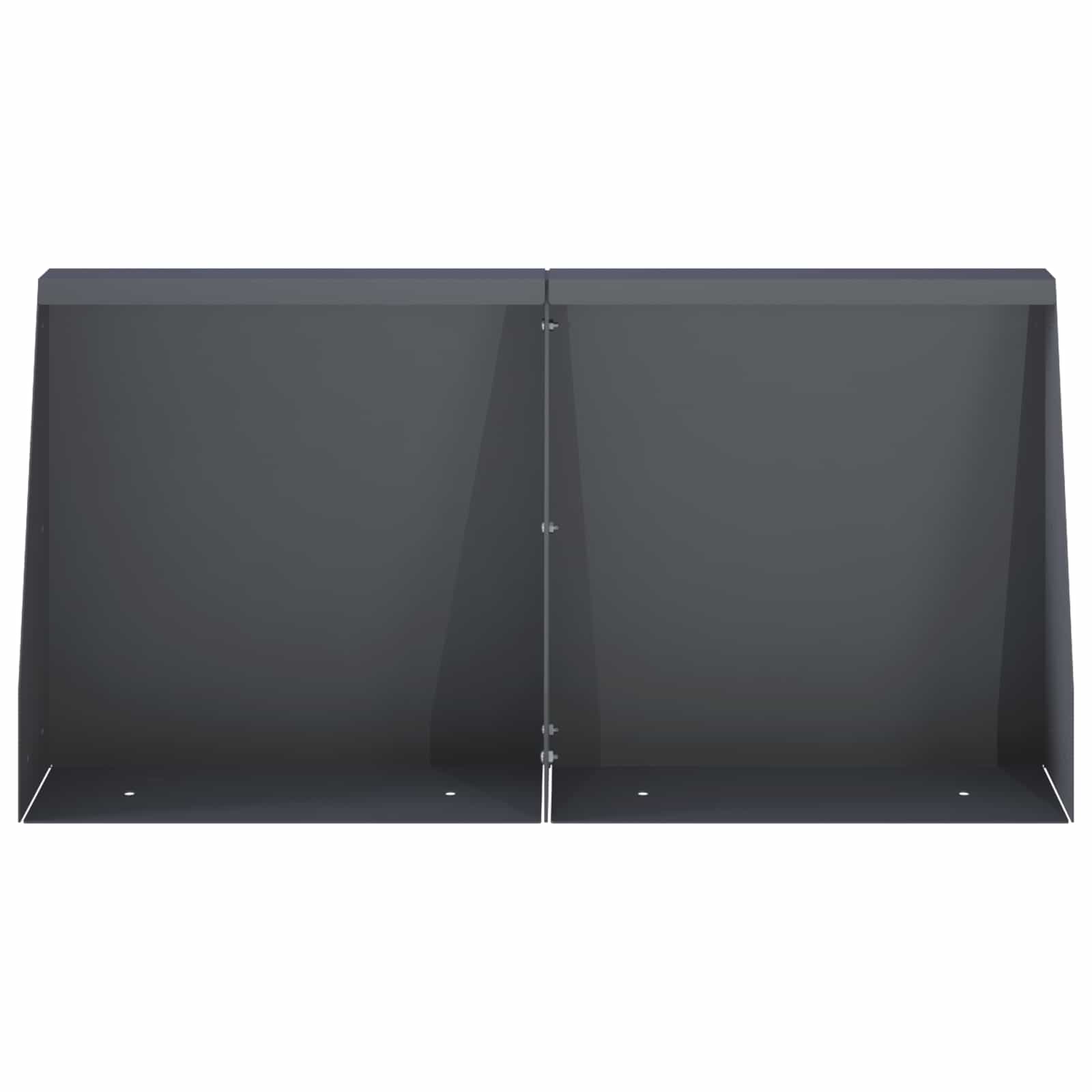 Keerwand 2 st 40 x 12 x 30 cm Staal Antraciet