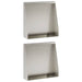 Keerwand 2 st 40 x 12 x 30 cm Roestvrij staal zilver