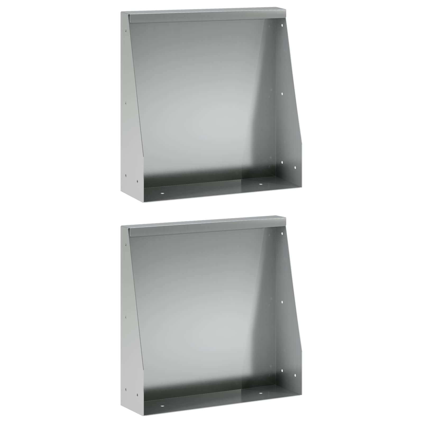 Keerwand 2 st 40 x 12 x 30 cm Gegalvaniseerd staal zilver