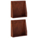 Keerwand 2 st 40 x 12 x 30 cm weervast staal Roestkleurig