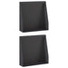 Keerwand 2 st 40 x 12 x 40 cm Staal Zwart