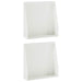 Keerwand 2 st 40 x 12 x 40 cm Staal Wit
