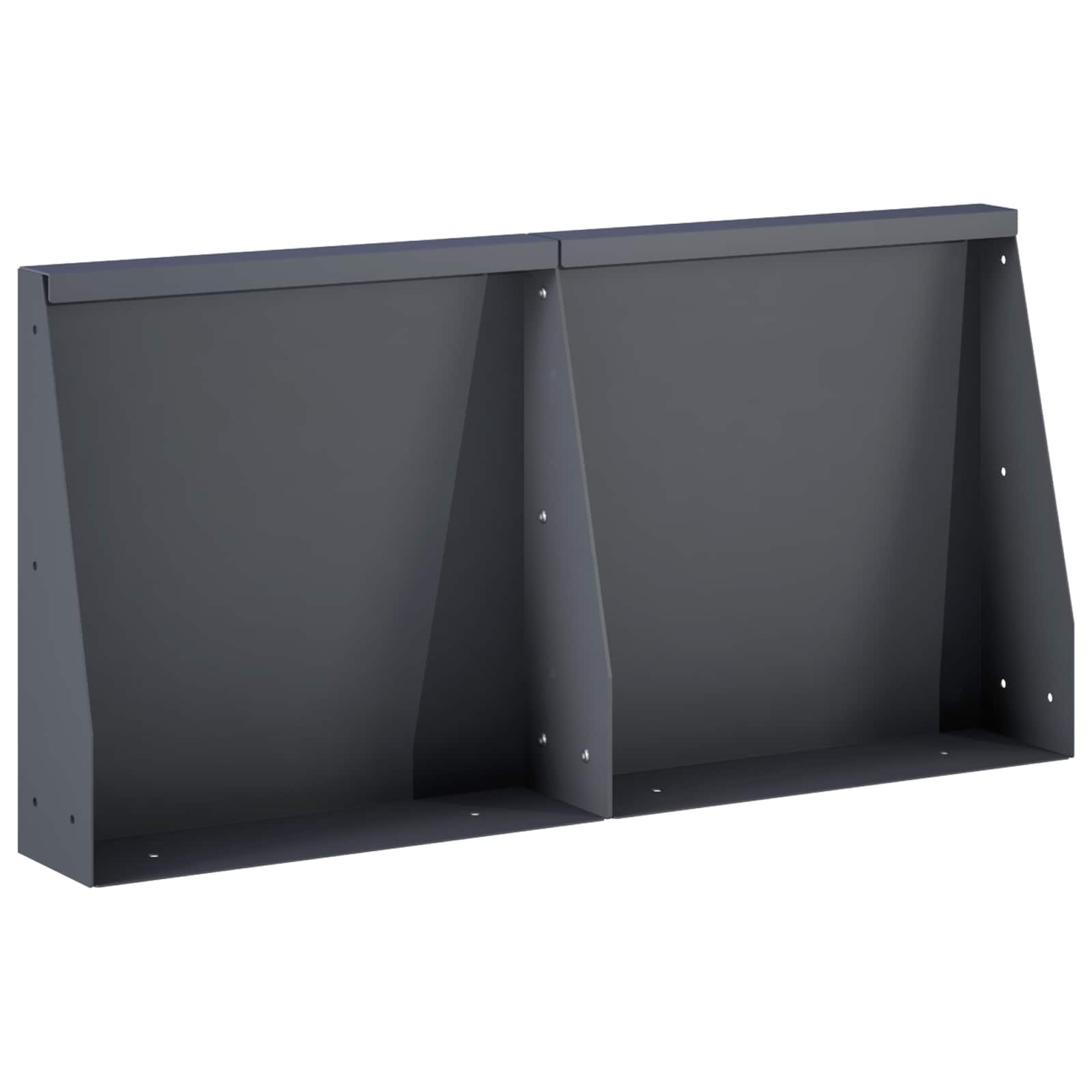 Keerwand 2 st 40 x 12 x 40 cm Staal Antraciet