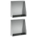 Keerwand 2 st 40 x 12 x 40 cm Gegalvaniseerd staal zilver