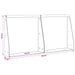 Keerwand 2 st 40 x 12 x 40 cm Gegalvaniseerd staal zilver