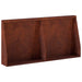 Keerwand 2 st 40 x 12 x 40 cm weervast staal Roestkleurig