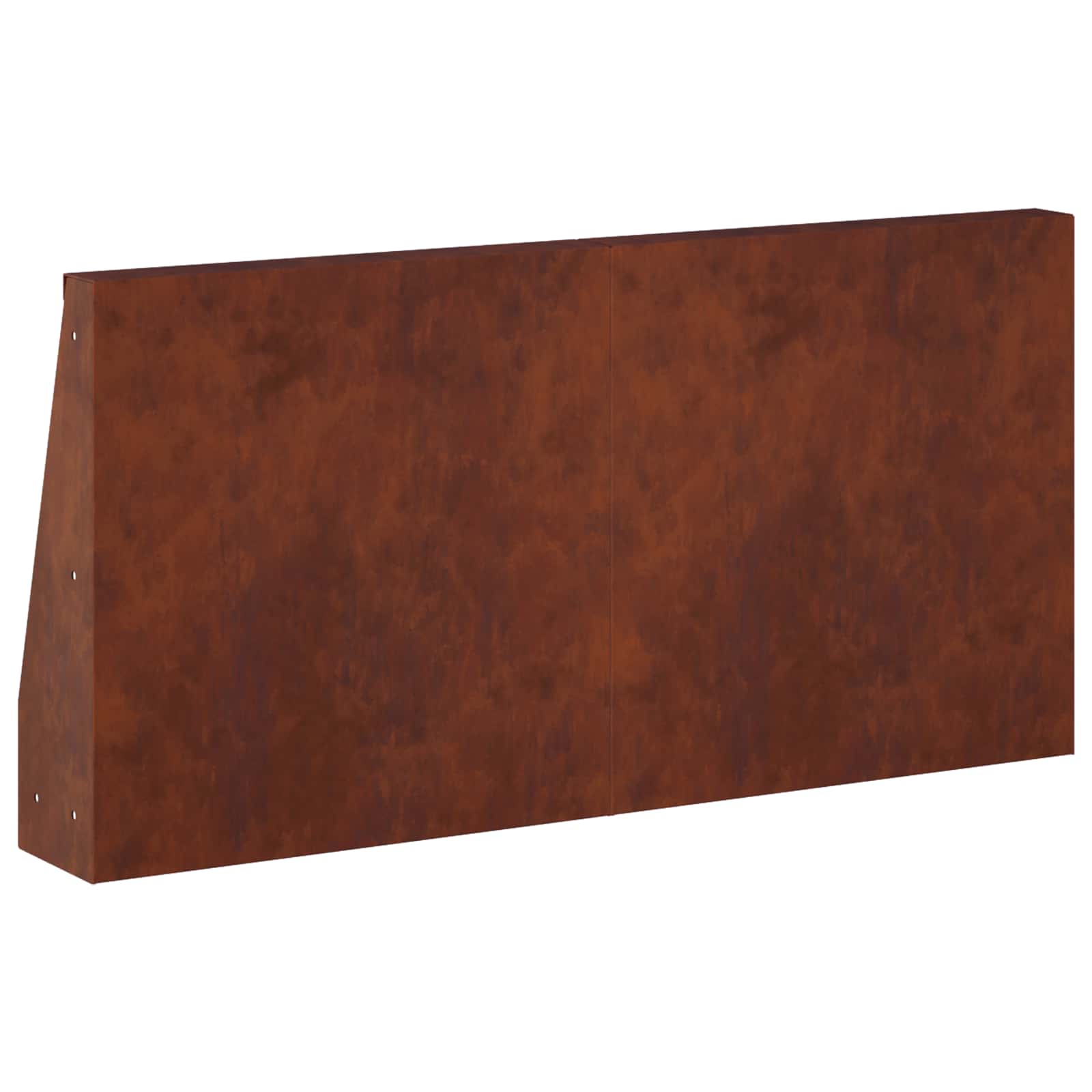 Keerwand 2 st 40 x 12 x 40 cm weervast staal Roestkleurig