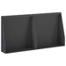 Keerwand 2 st 40 x 12 x 50 cm Staal Zwart