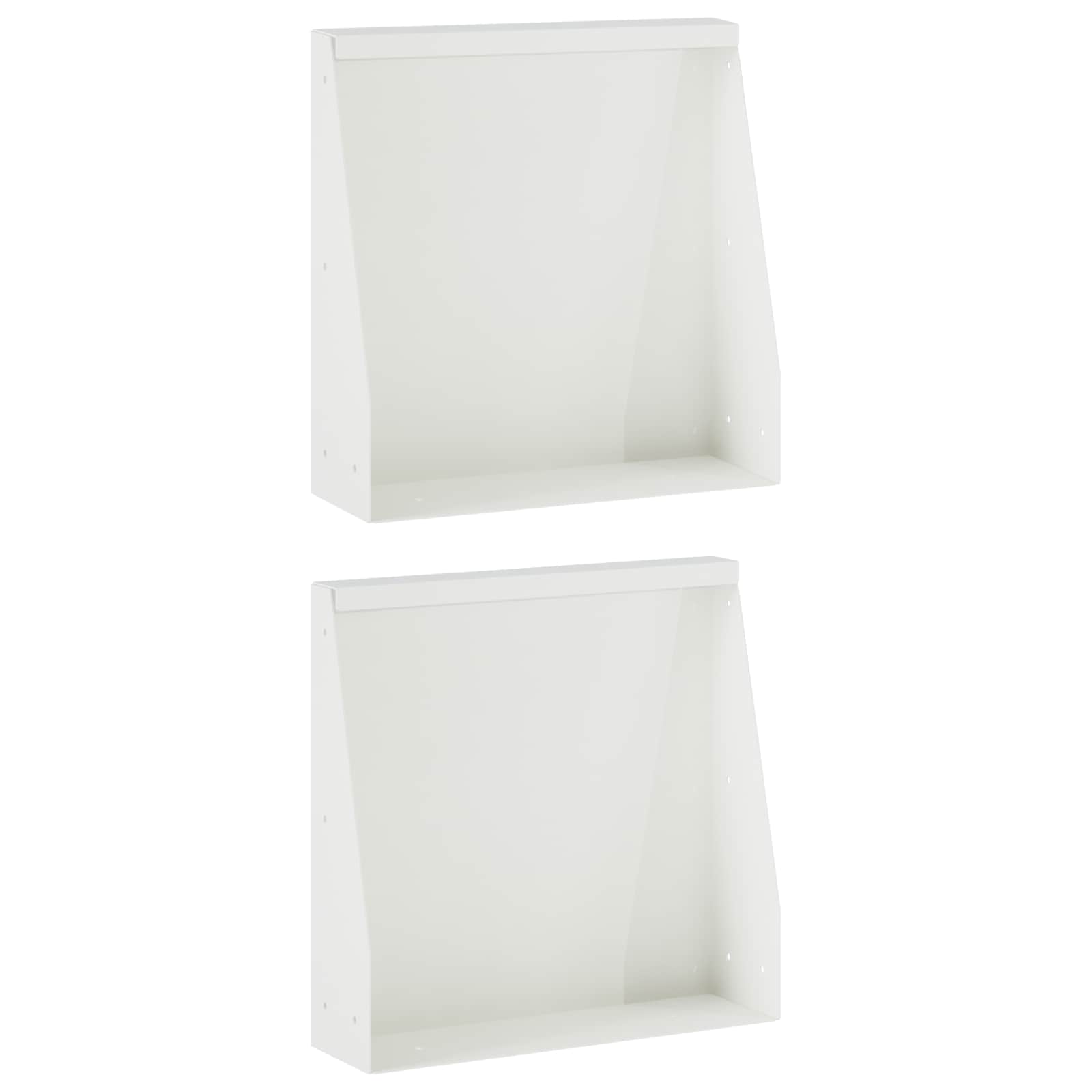 Keerwand 2 st 40 x 12 x 50 cm Staal Wit