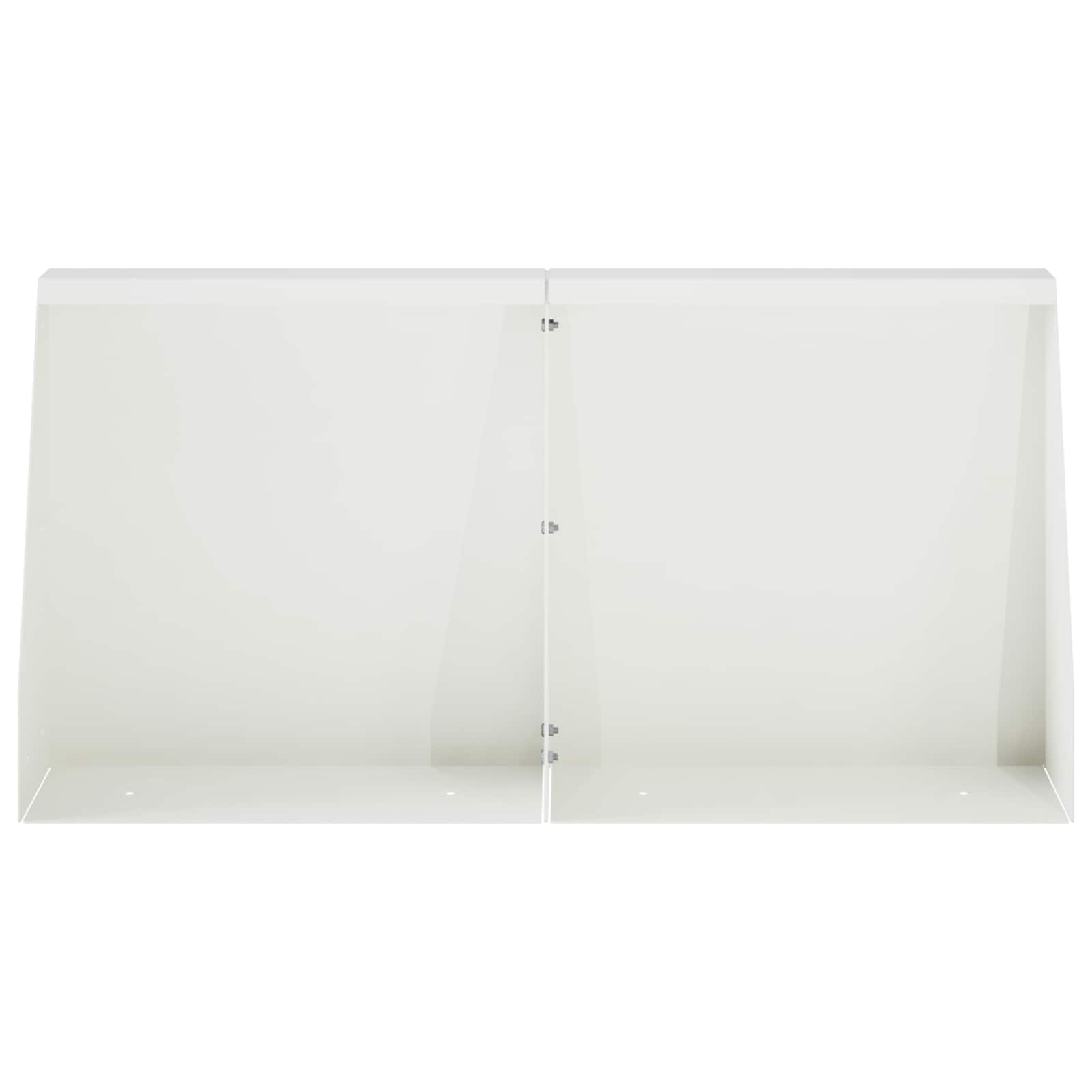 Keerwand 2 st 40 x 12 x 50 cm Staal Wit