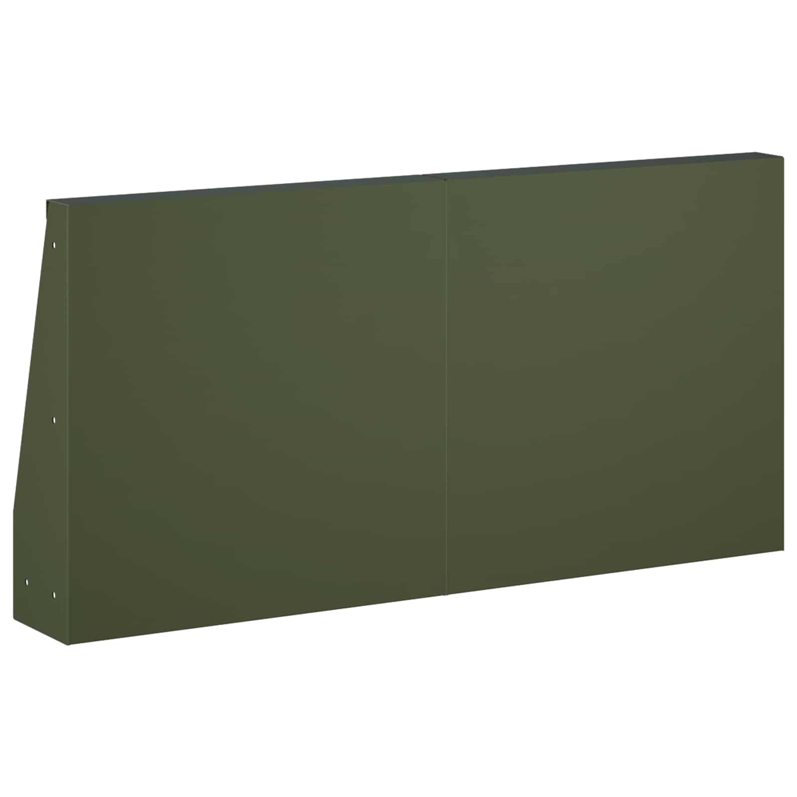 Keerwand 2 st 40 x 12 x 50 cm Staal Olijfgroen