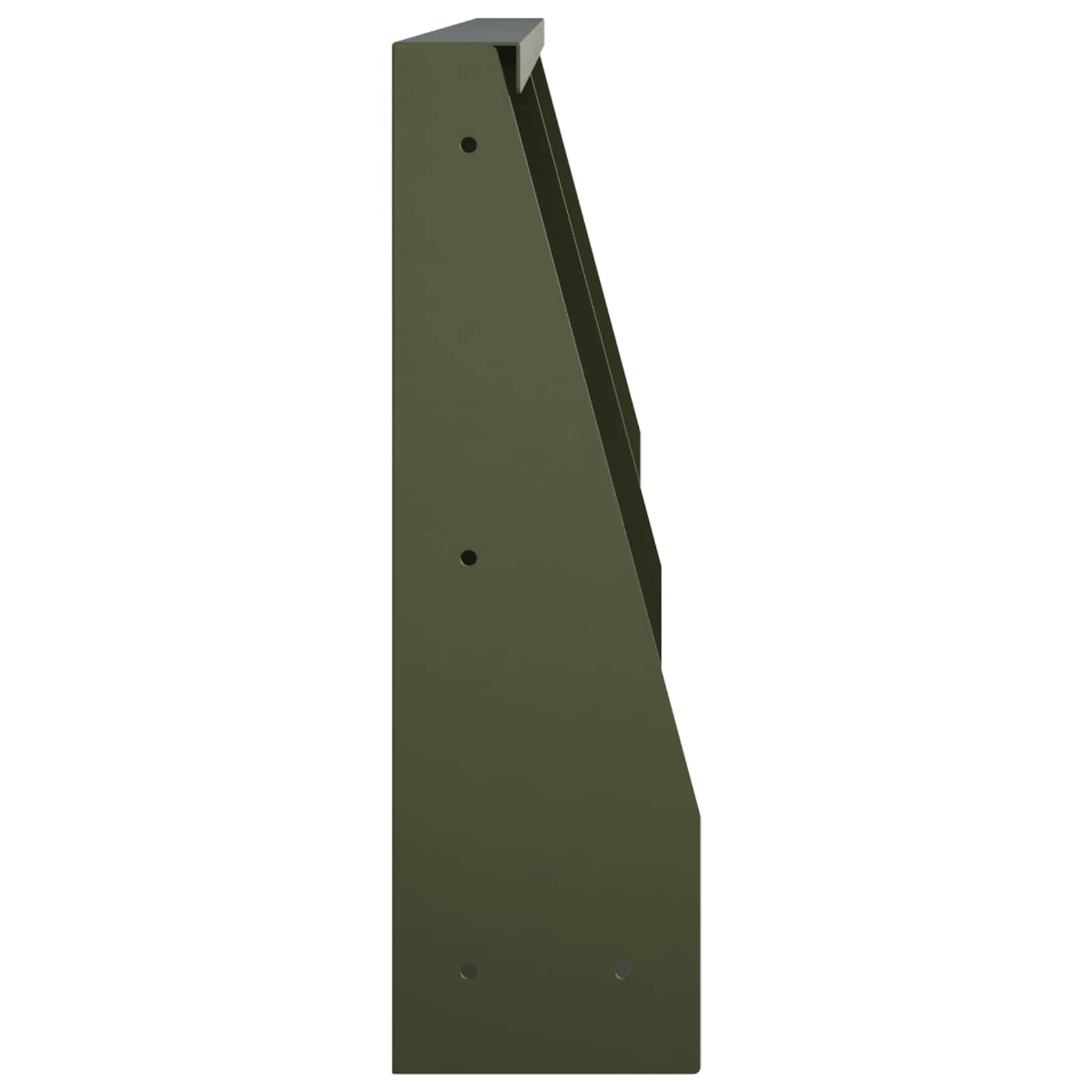 Keerwand 2 st 40 x 12 x 50 cm Staal Olijfgroen