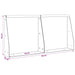 Keerwand 2 st 40 x 12 x 50 cm Roestvrij staal zilver