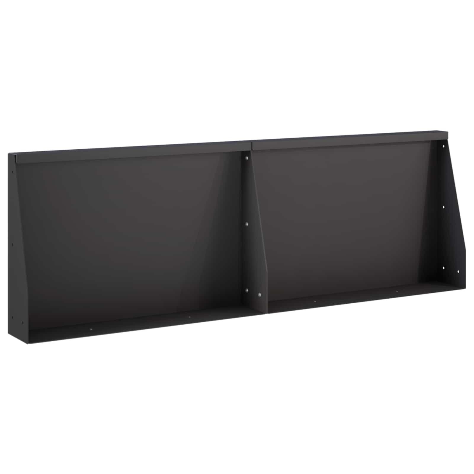 Keerwand 2 st 60 x 12 x 30 cm Staal Zwart