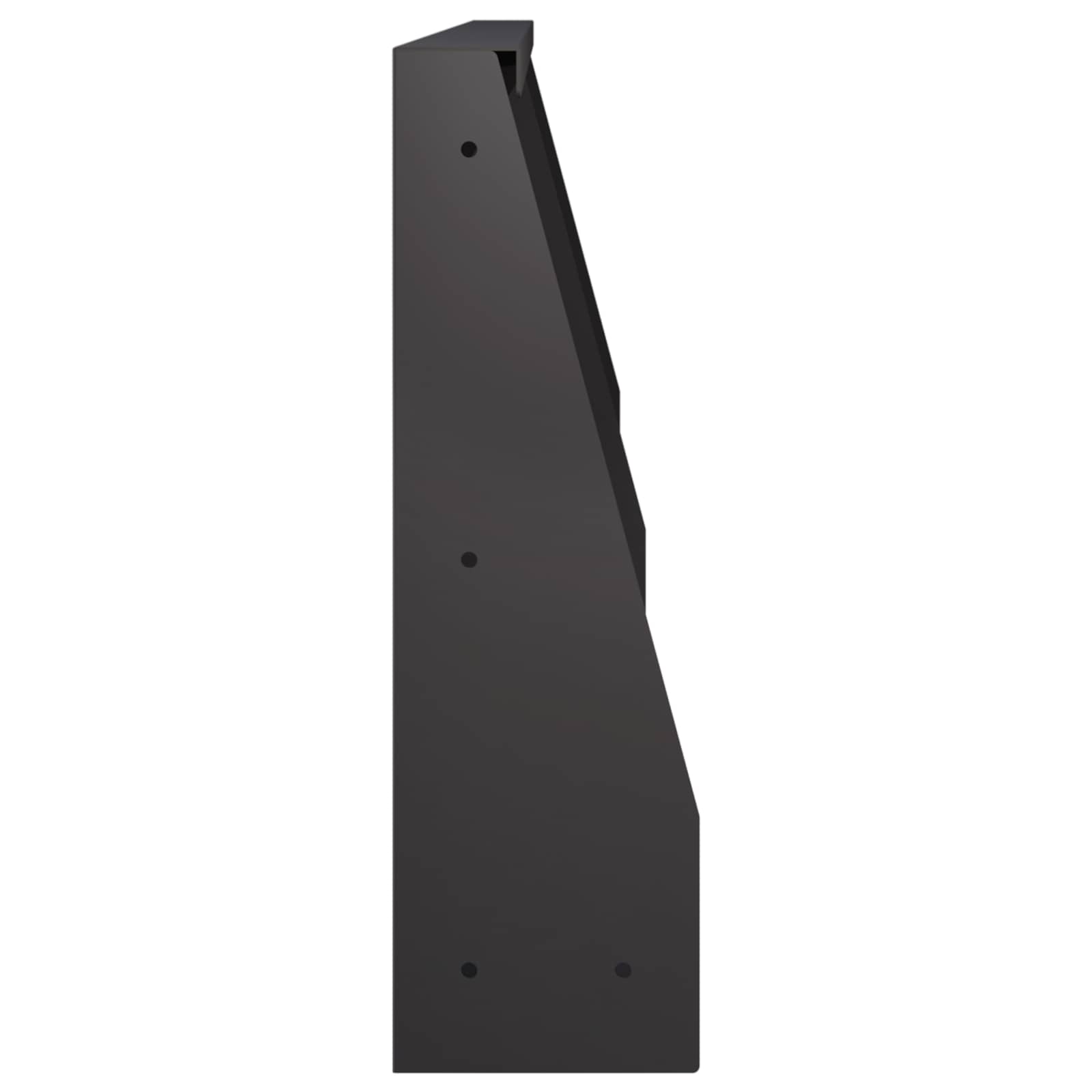 Keerwand 2 st 60 x 12 x 30 cm Staal Zwart