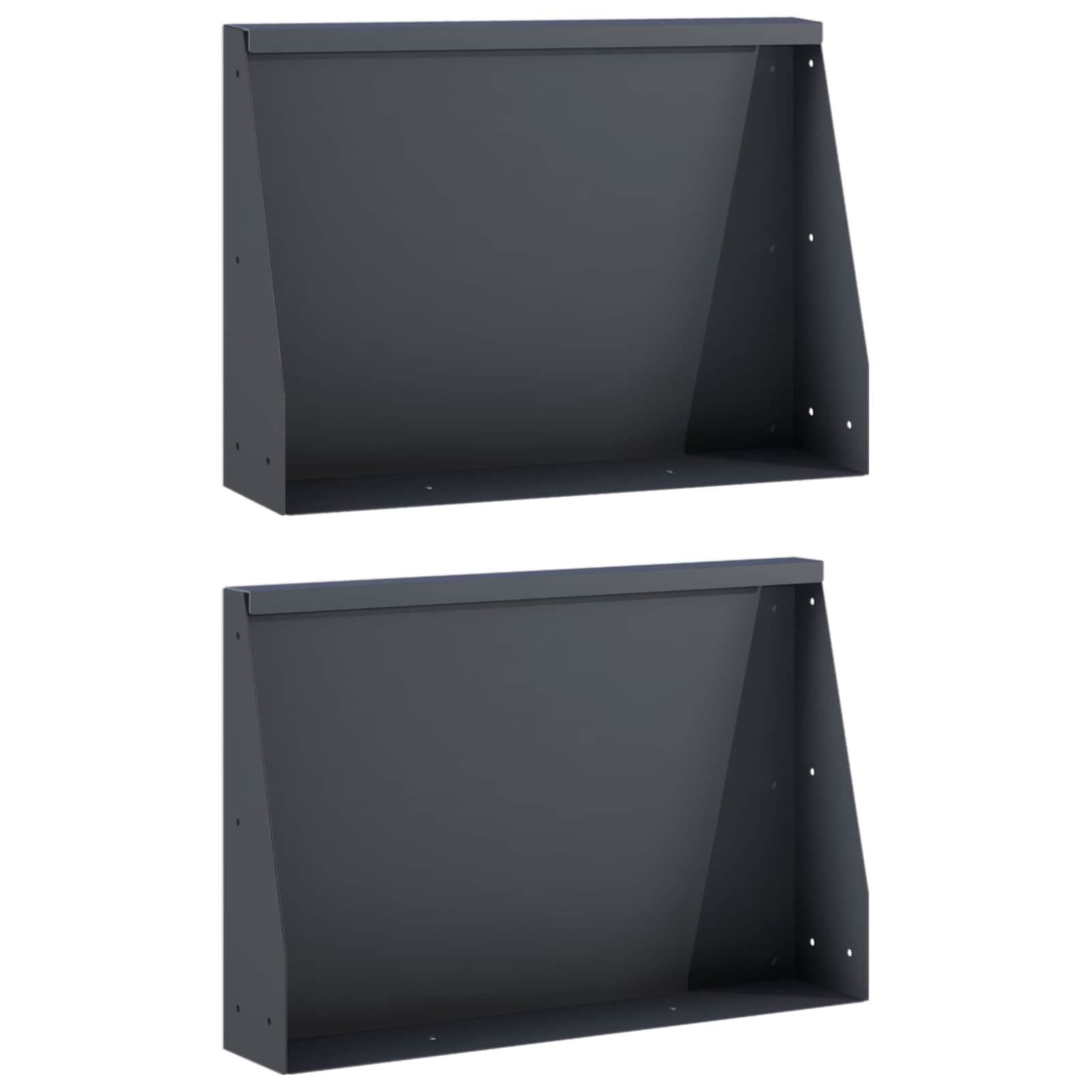 Keerwand 2 st 60 x 12 x 30 cm Staal Antraciet