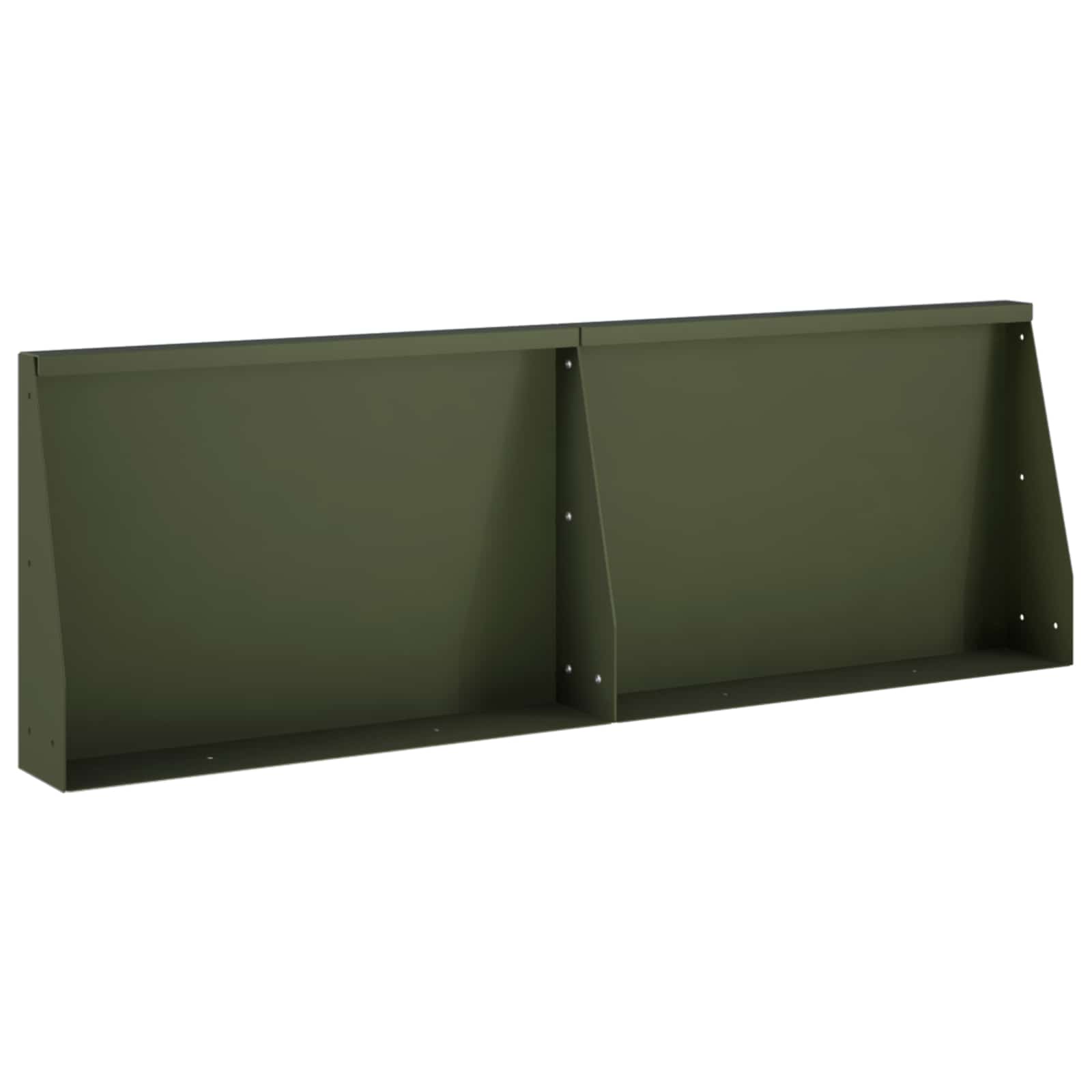 Keerwand 2 st 60 x 12 x 30 cm Staal Olijfgroen