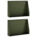 Keerwand 2 st 60 x 12 x 30 cm Staal Olijfgroen