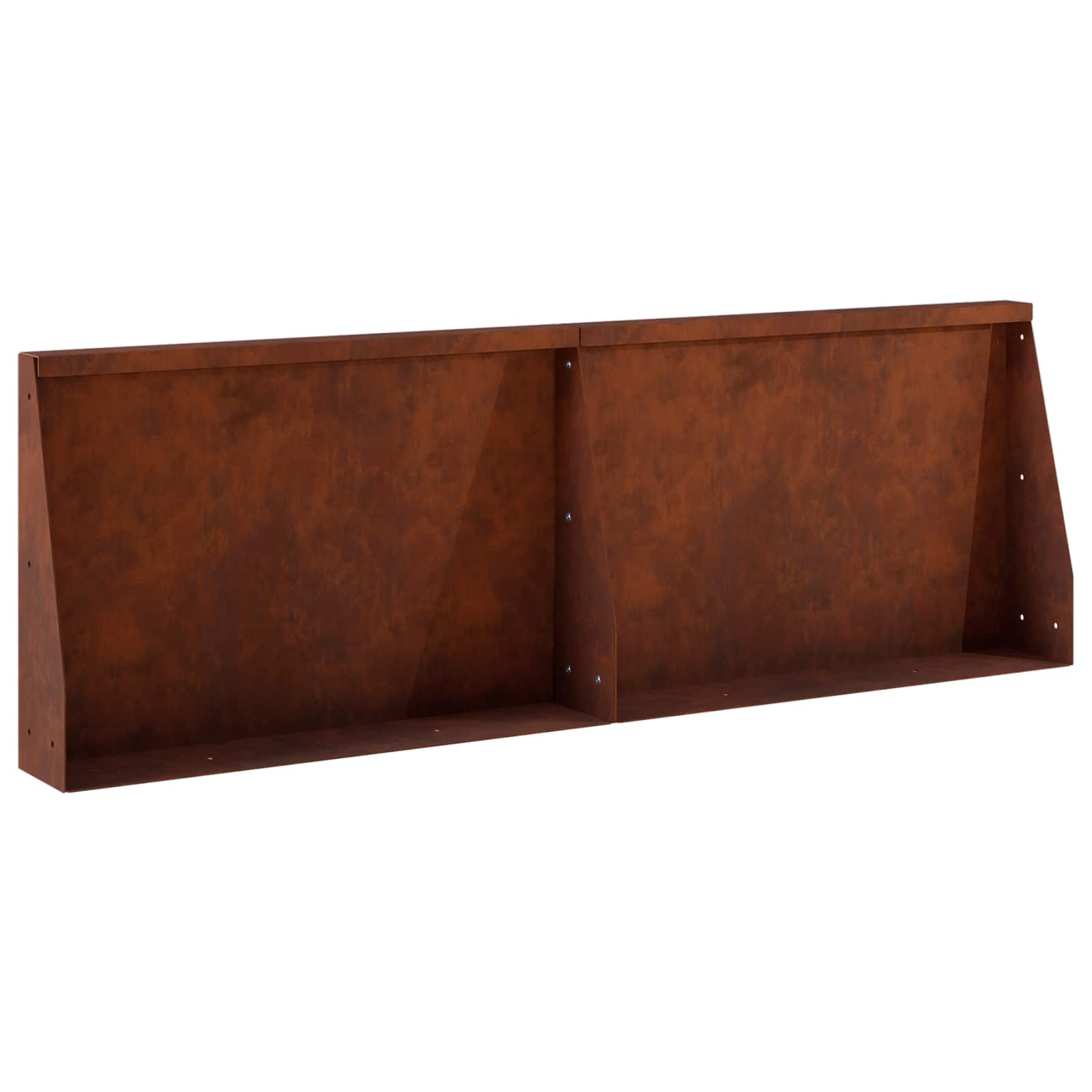 Keerwand 2 st 60 x 12 x 30 cm weervast staal Roestkleurig