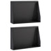 Keerwand 2 st 60 x 12 x 40 cm Staal Zwart