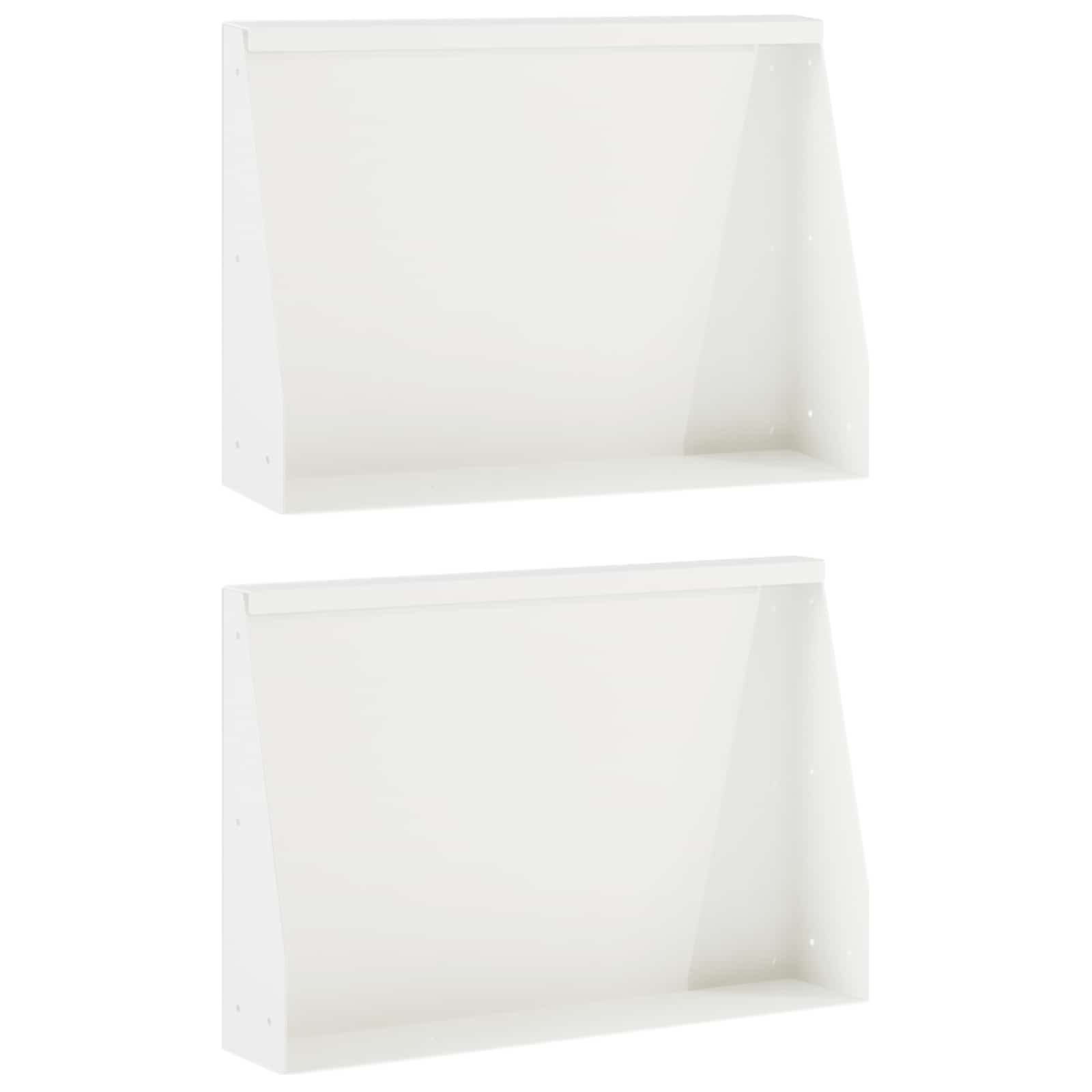 Keerwand 2 st 60 x 12 x 40 cm Staal Wit