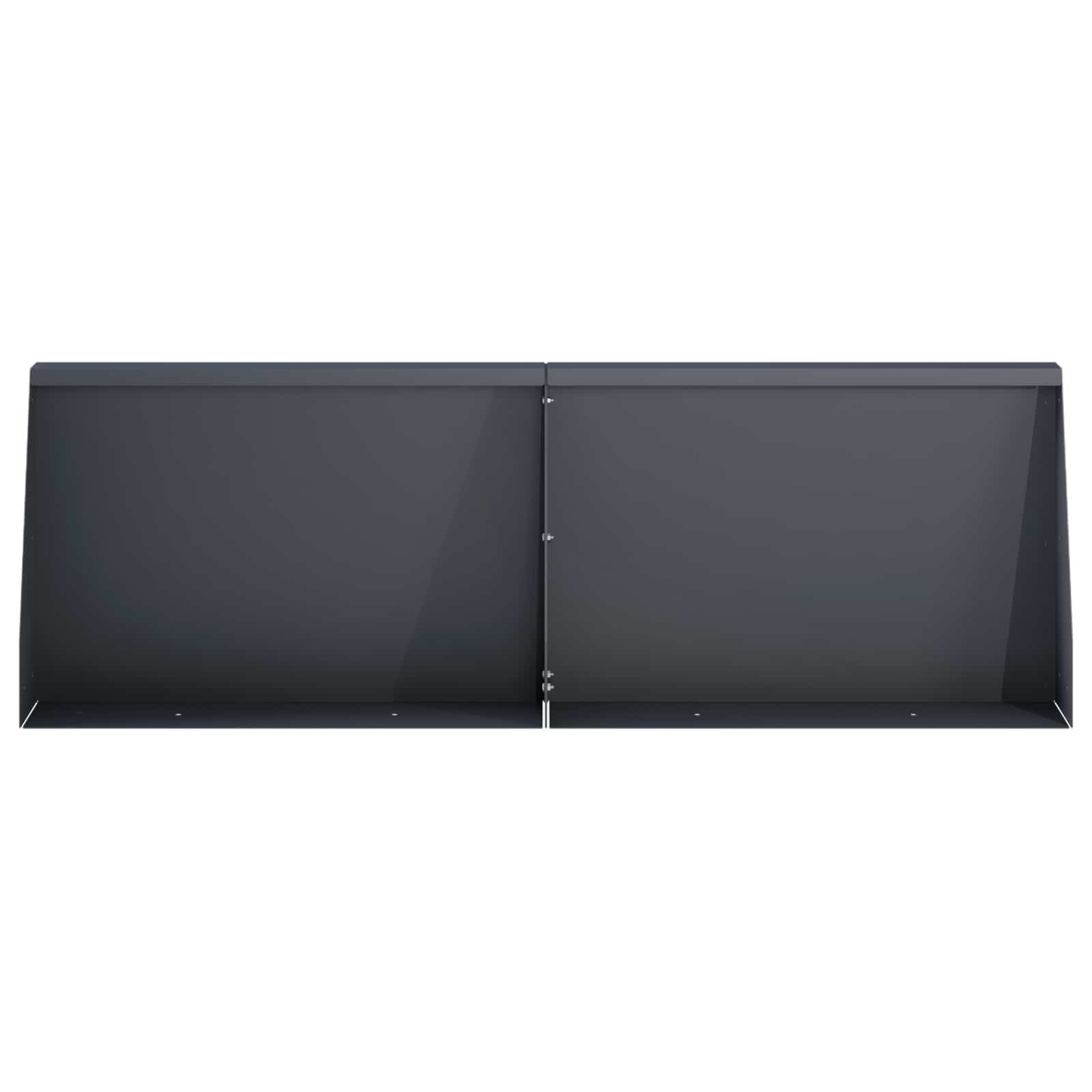 Keerwand 2 st 60 x 12 x 40 cm Staal Antraciet