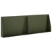 Keerwand 2 st 60 x 12 x 40 cm Staal Olijfgroen
