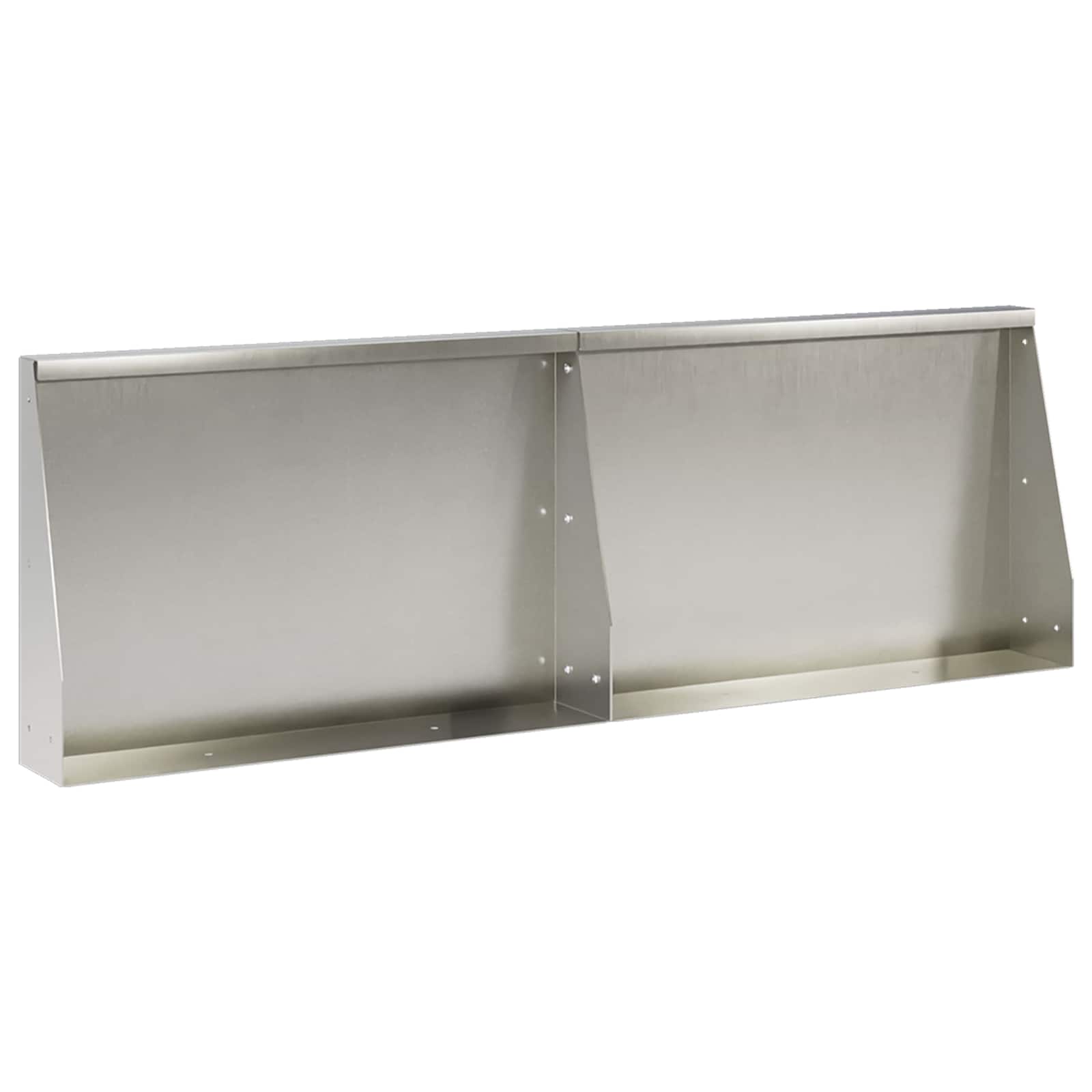 Keerwand 2 st 60 x 12 x 40 cm Roestvrij staal zilver