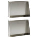 Keerwand 2 st 60 x 12 x 40 cm Roestvrij staal zilver