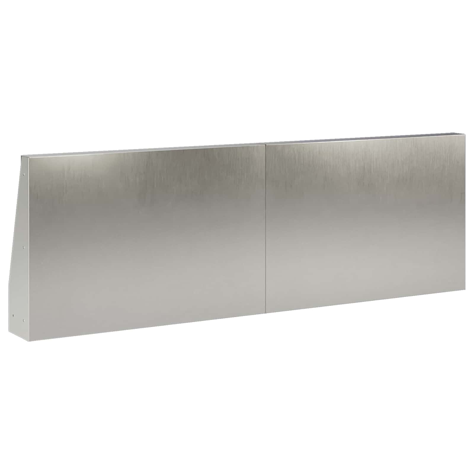 Keerwand 2 st 60 x 12 x 40 cm Roestvrij staal zilver
