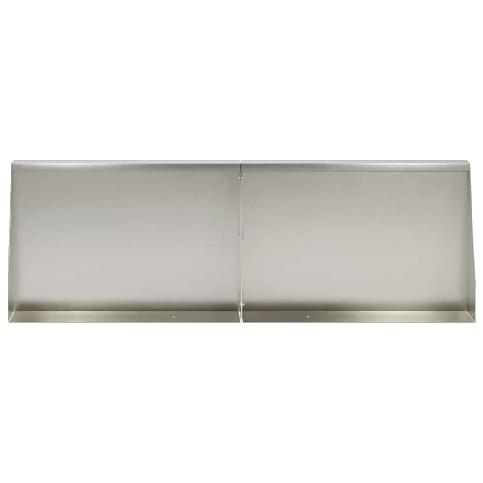 Keerwand 2 st 60 x 12 x 40 cm Roestvrij staal zilver