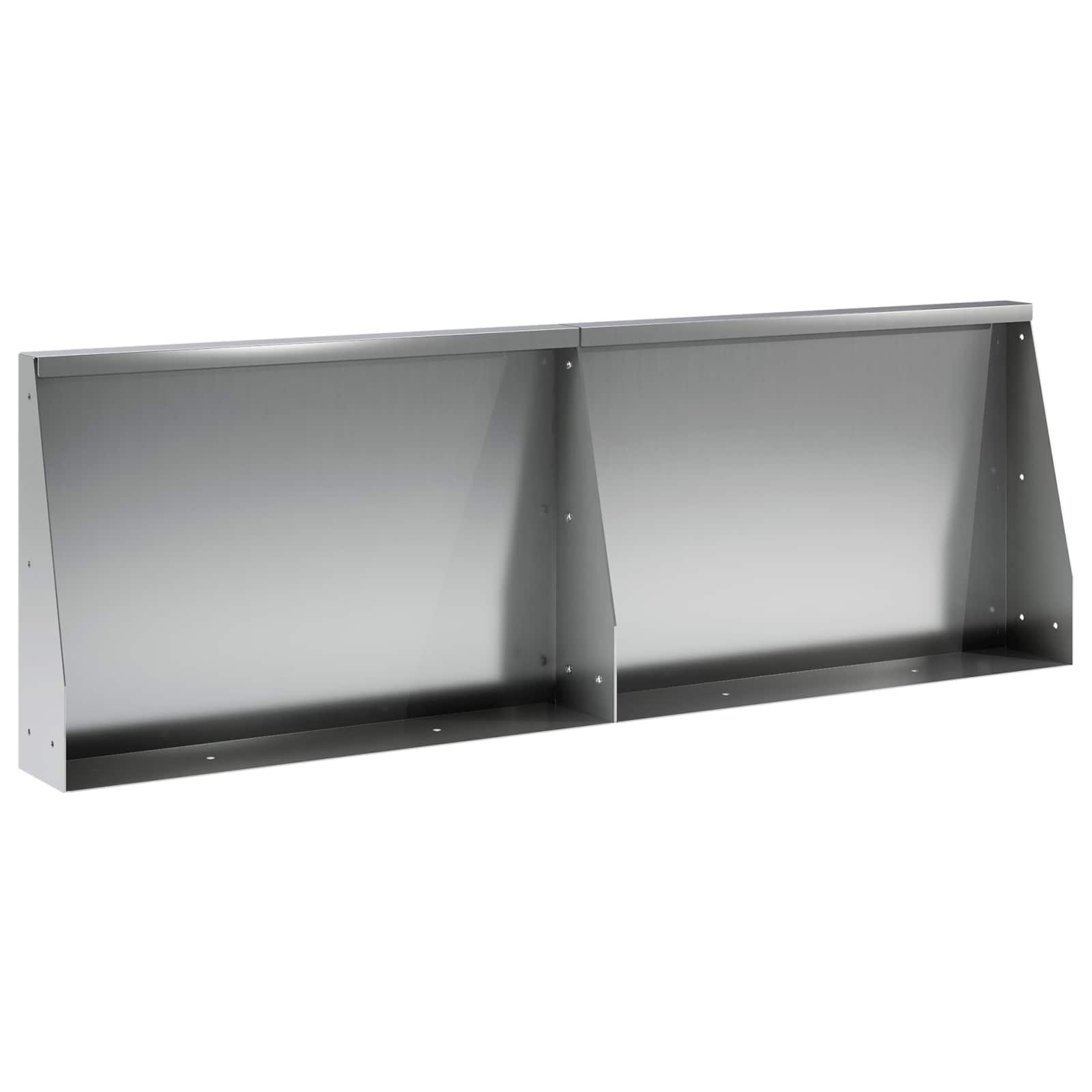 Keerwand 2 st 60 x 12 x 40 cm Gegalvaniseerd staal zilver