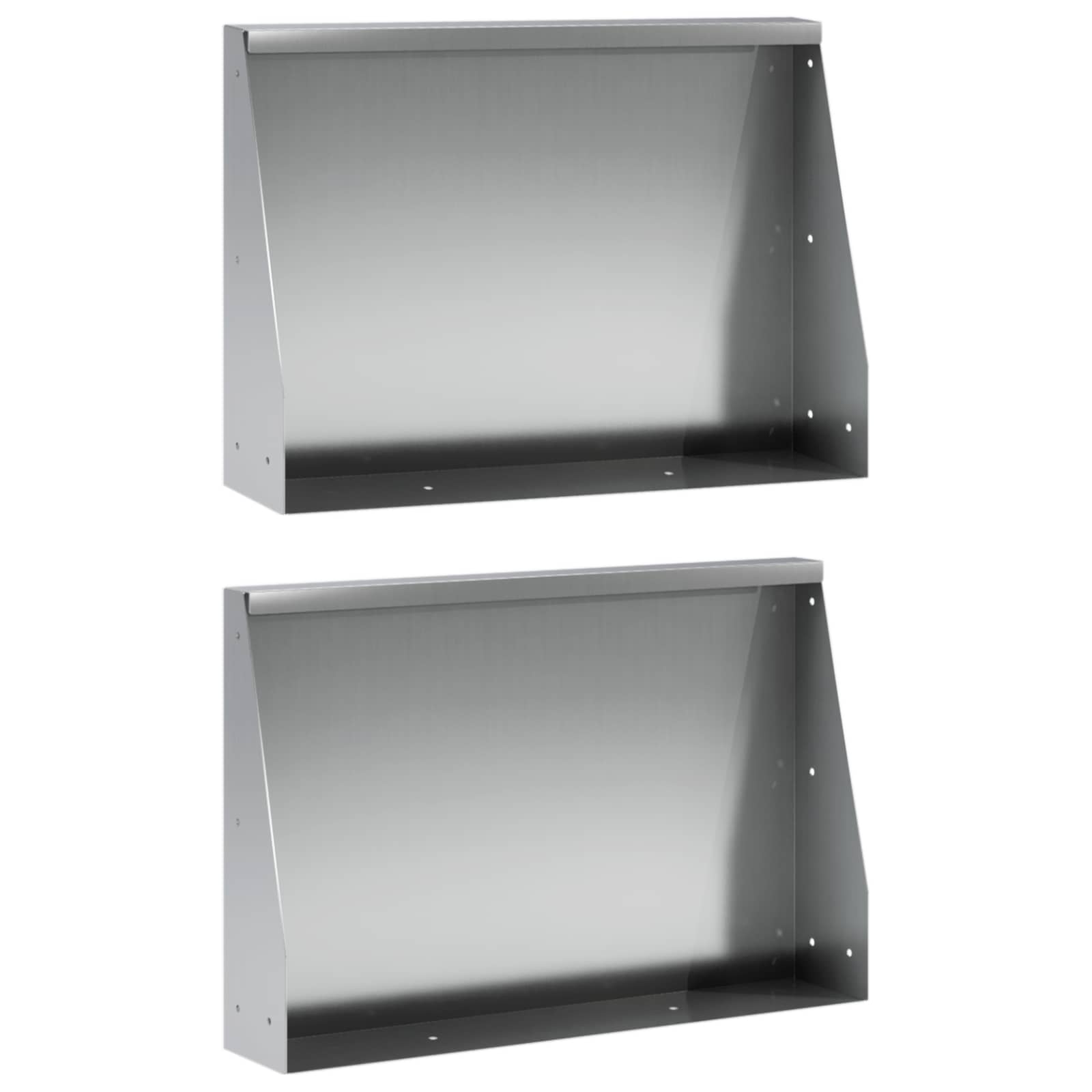 Keerwand 2 st 60 x 12 x 40 cm Gegalvaniseerd staal zilver