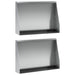 Keerwand 2 st 60 x 12 x 40 cm Gegalvaniseerd staal zilver