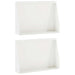 Keerwand 2 st 60 x 12 x 50 cm Staal Wit