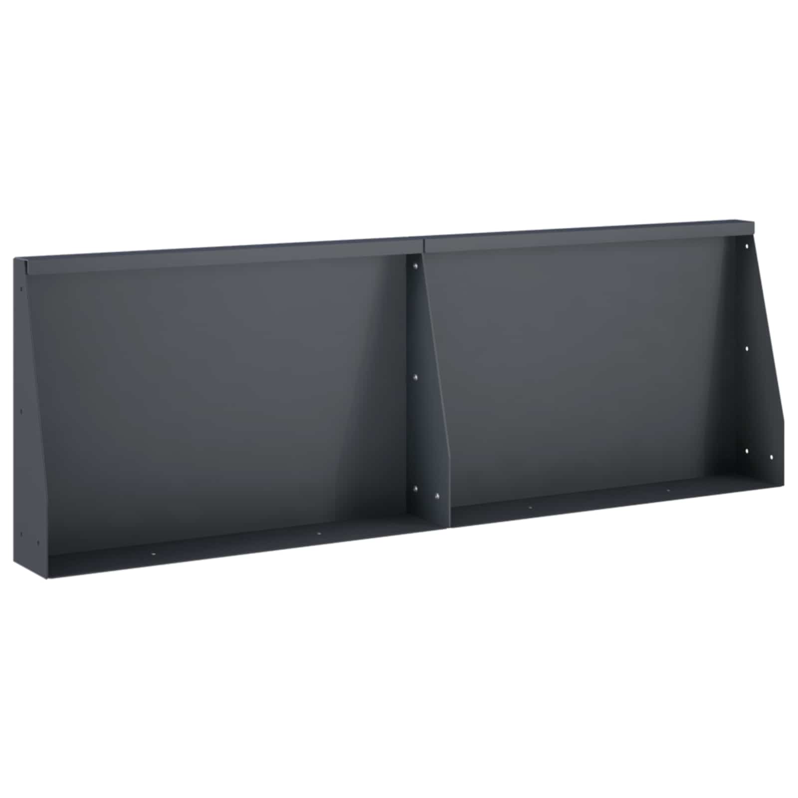 Keerwand 2 st 60 x 12 x 50 cm Staal Antraciet