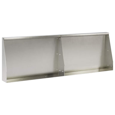 Keerwand 2 st 60 x 12 x 50 cm Roestvrij staal zilver